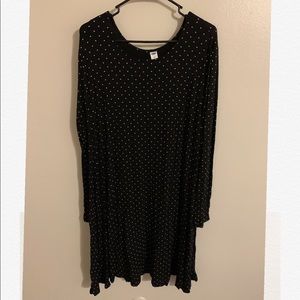 Black and white polka dot dress